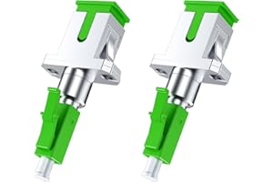 HAFRILY Glasfaser Adapter fritzbox SC/APC Buchse auf LC/APC Stecker Singlemode, Faseroptischer Kopplungsverlust Unter 0,2DB Langlebig und Schnell (2 Stück)