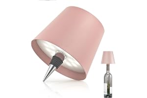 MU LIN Lámpara de botella táctil recargable inalámbrica, regulable, 3 colores LED, para sala de estar y restaurante, 4000 mAh