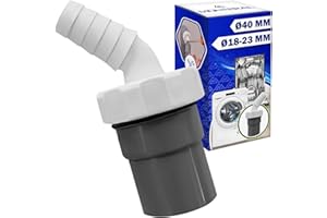 Adaptateur Evacuation Machine a Laver avec Sortie pour Tuyau Ø40 mm et Entrée Ø18-23 mm - Adaptateur Lave Vaisselle Vidange - Garantie de 10 Ans - MONTERAL