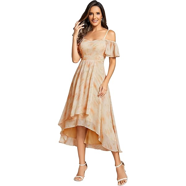 Robe demoiselle d'honneur sans manches taille empire élégantes avec col