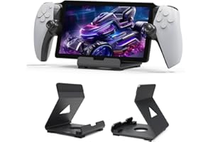 UKETO Ständerhalter for Playstation Portal, Desktop-Handheld-Spielekonsolenhalter mit rutschfestem Silikonpad Tablet-Ständer Spielautomatenständer for PS5 Portal Steam Deck ROG Switch Phone