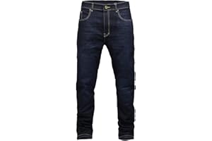 Great Bikers Gear – Pantalones vaqueros de ingeniería para hombre, con forro de aramida, forro de protección reforzado, protector de rodilla y cadera.
