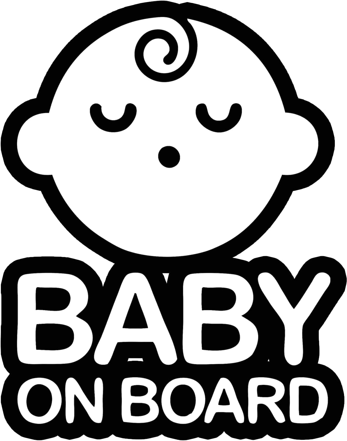 TOTOMO # ALI-020 Etiqueta adhesiva de bebé a bordo Signo de aviso de seguridad para autoventa - Seeling Baby Boy