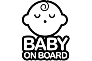 TOTOMO Baby on Board Sticker for Cars Funny Cute Safety Caution Decal Sign for Car Window and Bumper No Magnet - Sleeping Baby