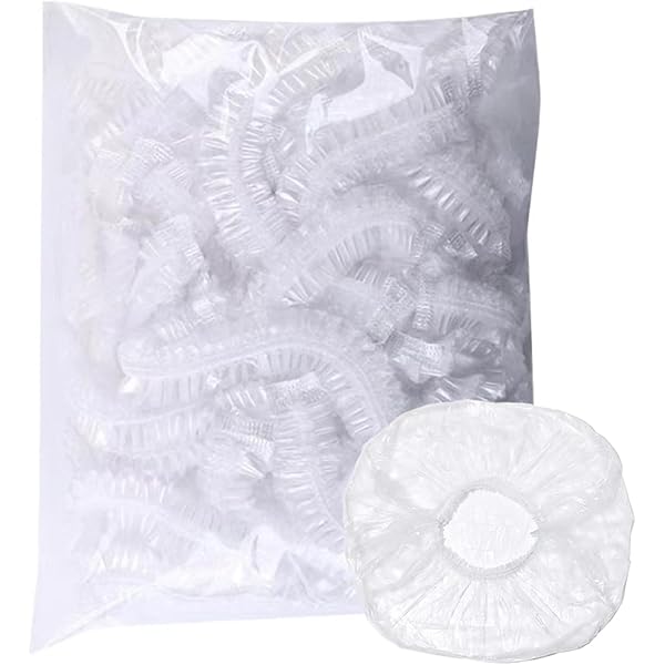 Cuffie Doccia Monouso - Confezione Da 100 Pezzi, Bianco, Tessuto Non Tessuto, Igiensiche - Foto 8