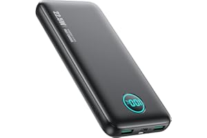 EKRIST Power Bank 10800mAh, Ultradünn 22,5W Schnell Aufladende Powerbank, PD3.0 QC4.0 USB C Output&Input Externer Handyakkus mit LCD Display,3 Ausgänge, Kompatibel mit All iPhone Series,Samsung,Huawei,Xiaomi