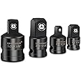 UHARBOUR Socket Adapter Set, 1/2 to 3/8 Scoket Adapter, 1/4 to 3/8 Socket Adapter, 3/8 to 1/4 Adapter, 3/8 to 1/2 Adapter, Socket Adapter Set for Torque Wrenches, Drills, Ratchets