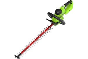 Greenworks Cordless Brushless Hedge Trimmer 24V G24HT56II, 56cm Dual Action Blade, Cuts up to 25.4mm Thick Branches and Stems 3000 spm WITHOUT Battery & Charger