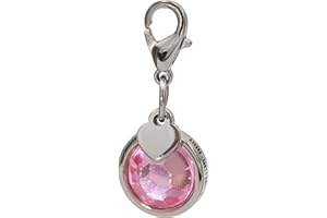 Soulhorse Trensenahnänger & Glücksbringer fürs Pferd, Schlüsselanhänger, Glücksanhänger Pferd Pony, Charm Anhänger mit Kunststeinen - Charm Lucky Stone Rose - Seelenpferd Rose