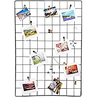 ShouYu DIY Grid Panel Foto Wand,Ins Mesh Wand,Multifunktion Gitterwand Deko,Memo Brett Organisator Regale (65×45cm…