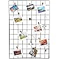 ShouYu DIY Grid Panel Foto Wand,Ins Mesh Wand,Multifunktion Gitterwand Deko,Memo Brett Organisator Regale (65×45cm…