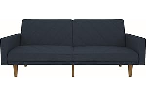 DHP FURNITURE DHP Paxson Sofá Cama Clic Clac, Lino Azul Marino