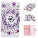 Produktbild CE-Link Samsung Galaxy J7 2017 Hülle 3D Handyhülle Lederhülle Ledertasche Schutzhülle Premium PU Leder Flip Wallet Case Innere Weiche Silikon Handy Tasche Schale Etui mit Kartenfach Magnet Standfunktion Kreatives Motiv Muster Protective Cover Schutz für Galaxy J7 2017 (5,5 Zoll SM-J730F) - Mandala