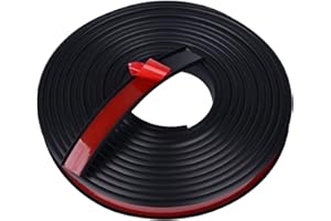 wordmouk TPE Autoadhesivo Protector de Cantos Protector de Cantos DIY Mueble Borde Trim para Mesa Armarios Sillas Estantes Restauración Pelar y Pegar Anti Colisión 25mm*5m Negro