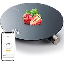 MegaWise Oplaadbare Digitale Keukenweegschaal 15,0 kg, 1 g/0,04 oz Nauwkeurig Afstuderen, 5 Eenheden Conversie, Waterdicht