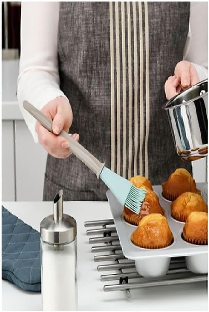 IKEA Bakglad Silikon Yumurta Hamur Pasta Fırçası Bej Mavi 26 Cm BN60485551