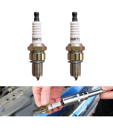 Lot 2 Bougies D'Allumage F6RTC – Compatibles RN9YC RN10YC BPR6ES – Pour MTD, Briggs & Stratton Et Plus – Qualité OEM