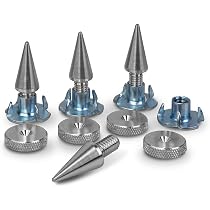 Pointes De Découplage Aluminium Pour Enceintes - Lot De 4 Cônes + Contre-pointes + Patins