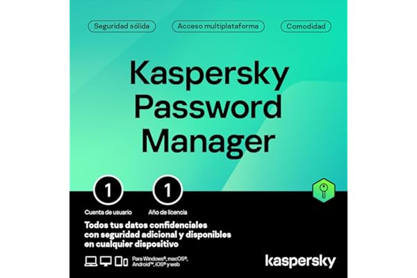 Kaspersky Password Manager | Sin límite de dispositivos | 1 Año | Windows/Mac/Android/iOS | Código de activación enviado por email