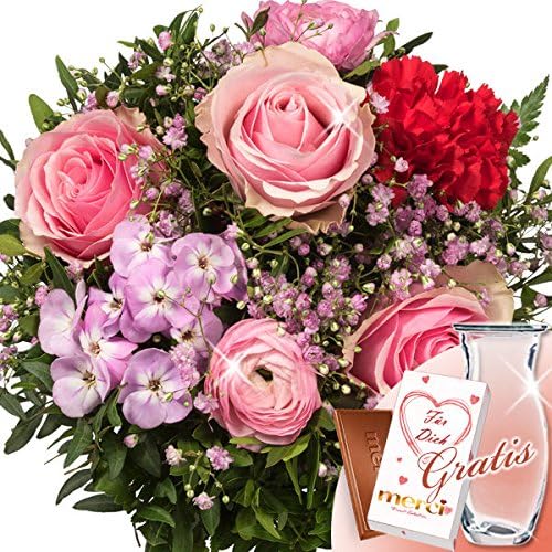 Flower Bouquet Lollipop with vase &amp; Merci chocolate
