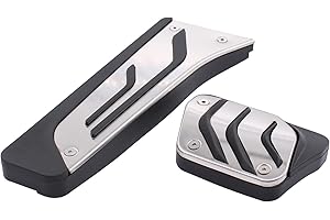 DOO ENGY Pedalabdeckung Pedalkappen Pedalsatz Fußpedal Bremspedal Gaspedal Pedale Abdeckung Pedalauflage Edelstahl Automatik für 4er F33 5er E60 E61 F10 F11 6er E63 E64 F12 F13 7er E65 E66 F01 F02 X5 E53 E70