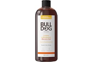 Bulldog Skincare Lemon & Bergamot Shower Gel for Men, Natural, Refreshing Men's Shower Gel, 500 ml