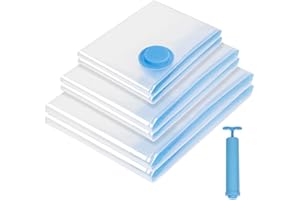 AITODOS TA AiTodos® 6 Stück Vakuum-Aufbewahrungsbeutel, Vakuum Kleiderbeutel, Hochfeste für Kleidung Bettdecken Bettwäsche Kissen 6Stück (100 * 80cm-2 Stück, 80 * 60cm-2 Stück, 60 * 40cm-2 Stück)