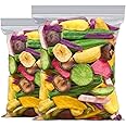 Instant Dried Vegetables and Fruits Chips, 12 Types of Instant Dried Fruits and Vegetables, Fruits Vegetables Snacks,Okra,Banana,Purple Potato,Red Date,Snack Foods,Chinese Snack (250g(Pack of 3))