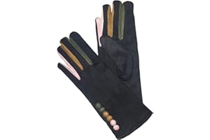 Vera Tucci 'Margot' Ladies' Gloves Suede Feel Touch Screen Multi Coloured Fingers G05