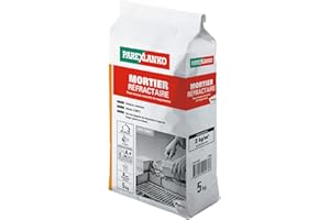 PAREXLANKO Mortier réfractaire résistant aux fortes températures et au contact direct avec leu feu, Gris, 5Kg