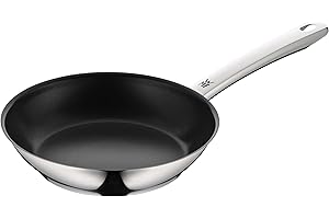 ‎WMF WMF Bratpfanne 24 cm, Edelstahlpfanne, Cromargan Edelstahl beschichtet, backofenfest