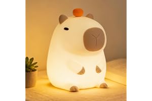 FAMIDUO Luce Notturna a Forma Di Capybara, ​​Luce Notturna Dimmerabile a 2 Livelli Per La Cameretta Dei Bambini, Luce da Lettura, Luminosità Regolabile Luce per Lettura