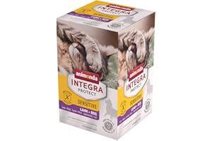 animonda Integra Protect Cat Sensitive Diet Nourriture pour Chat pour Les Allergies Alimentaires avec Agneau et Riz 6 x 100 g