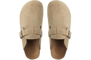 BDWMZKX Ciabatte Donna Scarpe Birkenstock per Donne, Suole Spesse, Altezza Aumentata, Mezze Pantofole di Punta di Birkenstock, Slip-on A Molla E Autunno