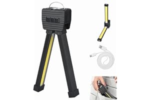 YuuFcy Posing Lamp Gym, Gym Lamp for Posing, Portable Magnetic LED Flashlight with Hanging Hook, 7th Gear Dimming, Handheld USB Rechargeable Worklight with 180 Degree Folding (1PC)