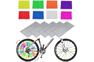 Yeria Speichenreflektoren Fahrrad, 136 Stück Speichenreflektoren Fahrrad, Reflektoren-Aufkleber fürs Fahrrad, 360°Sichtbarkeit Fahrradspeichen Reflektoren Clips (8 Couleurs)