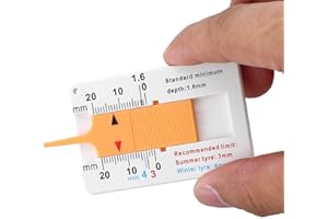 Ashley GAO Misuratore di profondità del battistrada del Pneumatico, Strumento di misurazione della profondità del battistrada del Pneumatico Accessori per Auto