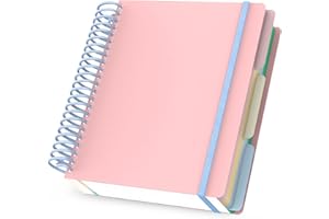 Yarotm Quaderni a Quadretti A5 - Quaderno a Spirale - 16.3x20.5cm Block Notes A5-90g/m² Carta Quaderni a Quadretti 5mm - 120 Fogli/240 Pagine Taccuino Notebook A5 - Rosa Diario di Viaggio