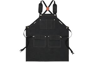 Nanxson Hommes Tabliers en toile imperméable Tabliers de travail, tablier à outils avec poches pour le jardinage, l'industrie, la peinture