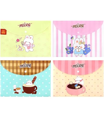 A4 Kids Document Folders 5-Pack - Cute Design, Waterproof For School - View #5