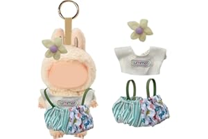 OYZOQ 1 Pcs Vêtements de Poupée en Peluche,Lanubu Poupées Vetement,17cm Accessoires pour Poupées,Cadeaux pour Garçons et Filles, Peluche Non Incluse(C)