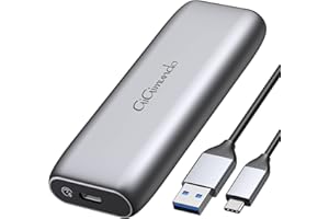 GiGimundo Case SSD M.2 Sata Alluminio, USB3.1 Type C M.2 SATA NGFF SSD Case (6 Gbps) con UASP, supporta SATA NGFF SSD B-Key/B+M-Key (2230/2242/2260/2280), senza attrezzi (HBM2-6G)