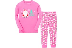HYCLES Set Pigiama Natalizio per Bambini, 3-8 Anni, Pigiama di Natale, Pigiama per Bambini, Ragazze, Ragazzi, Natale, Pajamas (Natale Pjx)