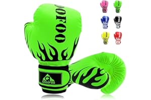 GROOFOO Guantoni da Boxe per Bambini 4oz 6oz Guanti da Boxe Sparring Allenamento per MMA Muay Thai Kick Boxing età da 3 a 14 Anni
