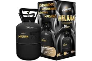 Elio Grande bottiglia di gas di elio per 50 palloncini - Caramella usa e getta capacità 0,40 m3 ideale per feste, compleanni, matrimoni e feste - Fai galleggiare i tuoi palloncini con SPARKLERS CLUB®