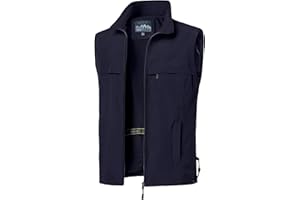 MeiLayM Uomo Gilet da Pesca All'aperto Gilet Multitasche Gilet Estivo ad Asciugatura Rapida Gilet Sportivo con Zip Fotografia Campeggio Caccia Alpinismo Giacca Senza Maniche