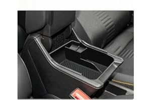 BIXUAN kompatibel mit VW Polo MK6 2018-2022 Autozubehör Mittelkonsole Organizer Aufbewahrungsbox mit Antirutschmatte Gummi Maten, Auto innen ausstattung