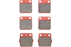 MEXITAL Motorrad Bremsbeläge keramisch Ceramic Vorne und Hinten für Yamaha YFM 125 R Raptor (11-14)/YFS 200 Blaster (03-06)/YFM 350 Warrior (89-04)/YFZ 350 Banshee (88-09)/YFM 350 Wolverine F (95-05)