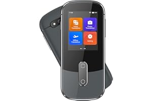 Anfier W09 Pro W09 Pro Traducteur vocal pour 144 langues et accents Traduction de photos Pas besoin d'Internet WiFi pour les voyages d'affaires W09 Gris