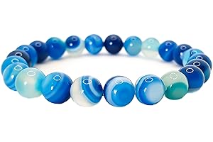 SPILLOX Bracciale Uomo Donna Elastico Da Vere Pietre Preziose Naturali Di 8mm Reiki Idea Regalo Di Natale Originale Diffusore Di Energia Guarigione Equilibrio